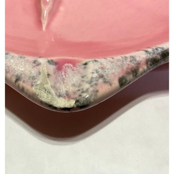 Vtg Hull MCM Ceramic Ashtray Pink USA Made A-5 1.75" H X 11.25" DIAM LARGE - Picture 5 of 6